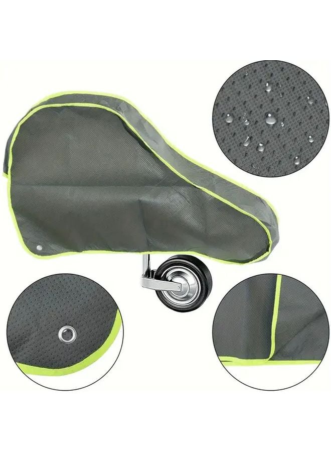 XL RV Trailer Pole Cover with Reflective Strips Easy to Install Black Green - Image 3
